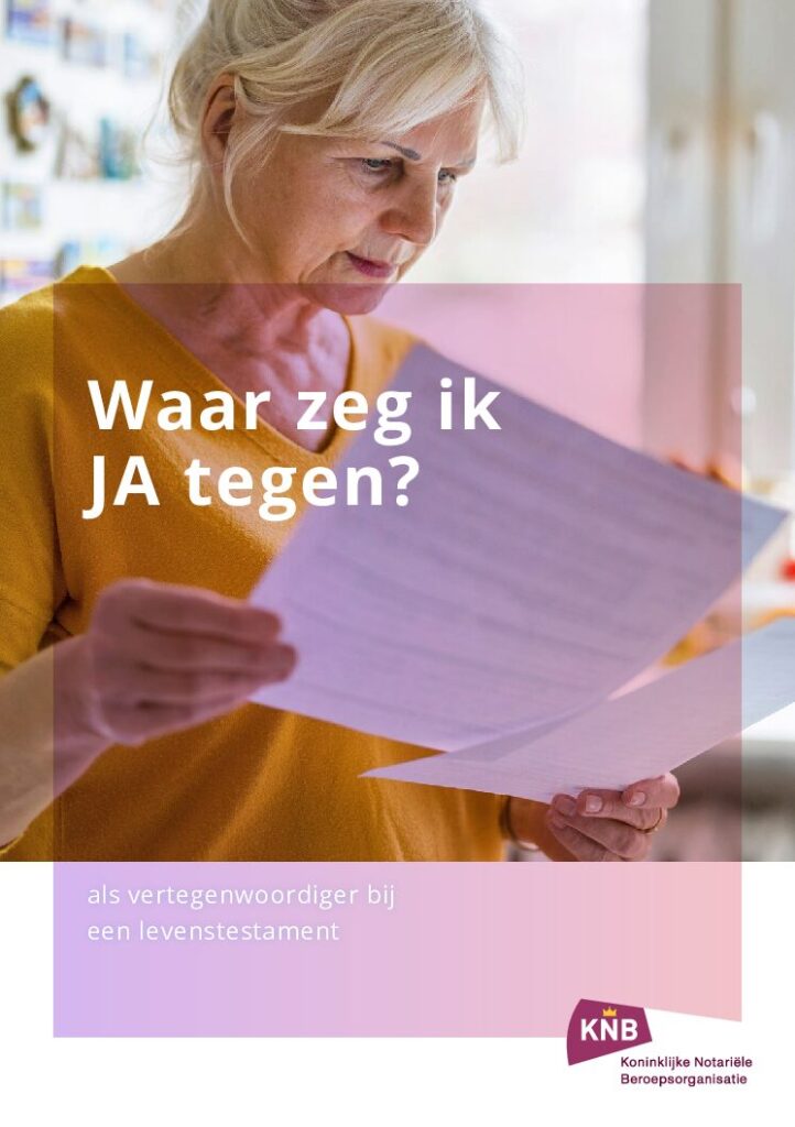 Knb brochure waar zeg ik ja tegen
